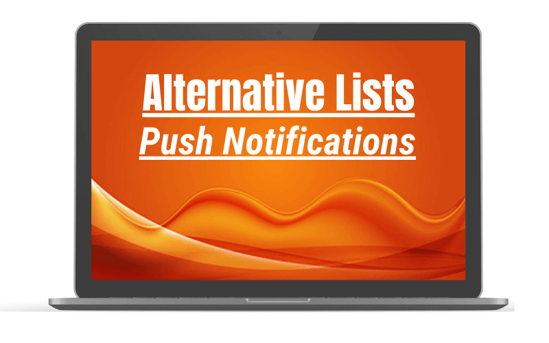 Alternative lists Push Notifications